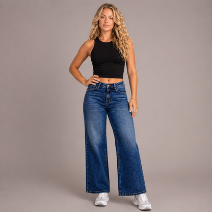 The Curve Lift™ Wide Leg Jeans Tummy Control Denim That Lifts Without Trying