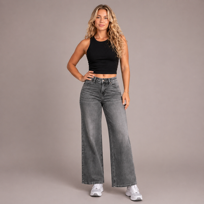 The Curve Lift™ Wide Leg Jeans Tummy Control Denim That Lifts Without Trying