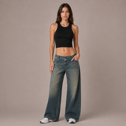 The Cloud Drift™ Low Rise Wide Leg Jeans Feels Like Leggings, Looks Like Denim